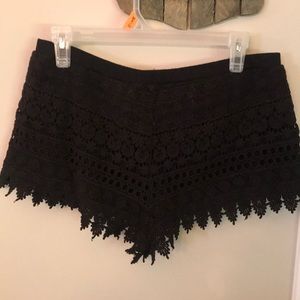 Black Lace Shorts